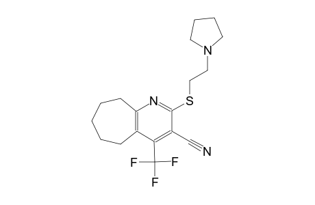 2-{[2-(1-pyrrolidinyl)ethyl]sulfanyl}-4-(trifluoromethyl)-6,7,8,9-tetrahydro-5H-cyclohepta[b]pyridine-3-carbonitrile