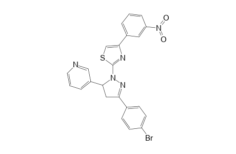 2-[3-(4-bromophenyl)-5-(3-pyridyl)-2-pyrazolin-1-yl]-4-(3-nitrophenyl)thiazole