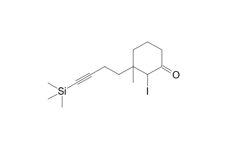 2-Iodo-3-methyl-3-(4-trimethylsilyl-3-butynyl)-1-cyclohexanone