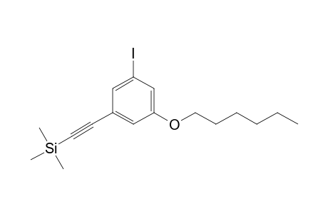 2-(3-hexoxy-5-iodanyl-phenyl)ethynyl-trimethyl-silane