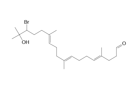 (4E,8E,12E)-16-bromanyl-4,9,13,17-tetramethyl-17-oxidanyl-octadeca-4,8,12-trienal
