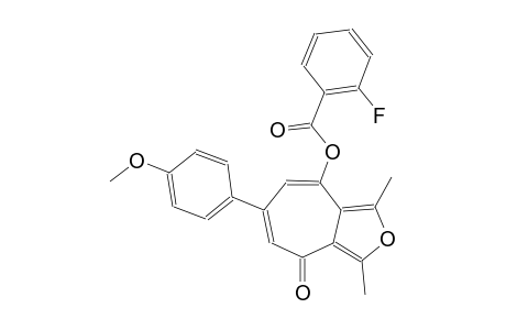 6-(4-methoxyphenyl)-1,3-dimethyl-4-oxo-4H-cyclohepta[c]furan-8-yl 2-fluorobenzoate