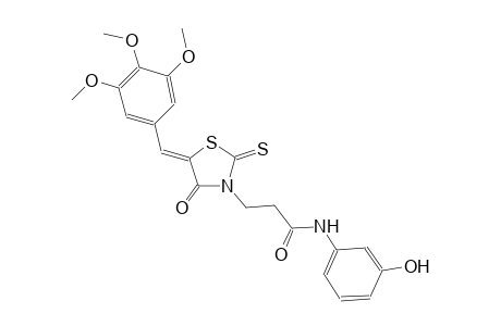 3-thiazolidinepropanamide, N-(3-hydroxyphenyl)-4-oxo-2-thioxo-5-[(3,4,5-trimethoxyphenyl)methylene]-, (5Z)-