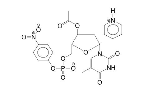 3'-O-ACETYLDEOXYTHYMIDINE, 5'-(4-NITROPHENYL)PHOSPHATE, PYRIDINIUM SALT