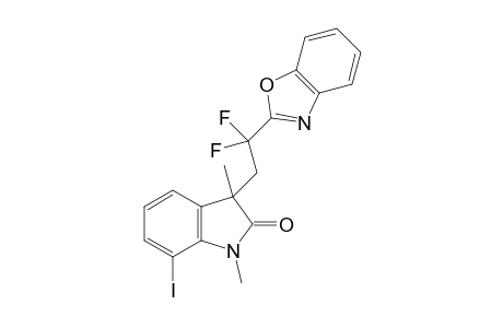 3-(2-(Benzo[d]oxazol-2-yl)-2,2-difluoroethyl)-7-iodo-1,3-dimethylindolin-2-one
