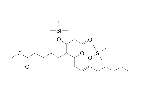 5-(2-(3-(trimethylsiloxy)-2(E)-octenyl)-6-oxo-4-(trimethylsiloxy)-2,3,5,6-tetrahydro-1,4-pyran-3-yl))pentanoic acid methyl ester