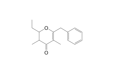 (2RS,3SR)-2-Ethyl-6-benzyl-2,3-dihydro-3,5-dimethyl-4H-pyran-4-one