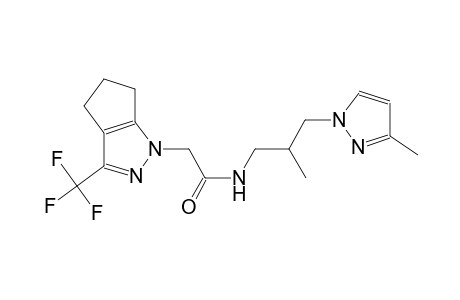 N-[2-methyl-3-(3-methyl-1H-pyrazol-1-yl)propyl]-2-(3-(trifluoromethyl)-5,6-dihydrocyclopenta[c]pyrazol-1(4H)-yl)acetamide