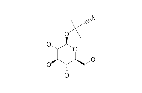 LINAMARIN;2-(BETA-D-GLUCOPYRANOSYLOXY)-2-METHYLPROPANENITRILE