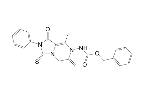 Benzyl N-(8-methyl-6-methylene-1-oxo-2-phenyl-3-thioxo-1,2,3,5,7-hexahydroimidazo[1,5-a]pyrazin-7-yl)carbamate