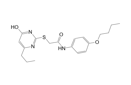 N-(4-butoxyphenyl)-2-[(4-hydroxy-6-propyl-2-pyrimidinyl)sulfanyl]acetamide