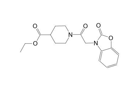 4-piperidinecarboxylic acid, 1-[(2-oxo-3(2H)-benzoxazolyl)acetyl]-, ethyl ester