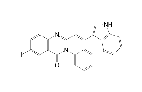 2-[(E)-2-(1H-indol-3-yl)ethenyl]-6-iodo-3-phenyl-4(3H)-quinazolinone