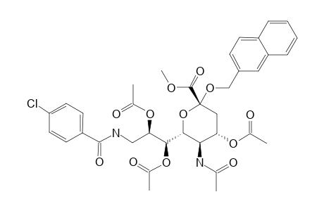 METHYL_(2-NAPHTHYL_5-ACETAMIDO-4,7,8-TRI-O-ACETYL-9-(4-CHLOROBENZAMIDO)-3,5,9-TRIDEOXY-D-GLYCERO-ALPHA-D-GALACTO-2-NONULOPYRANOSID)-ONATE