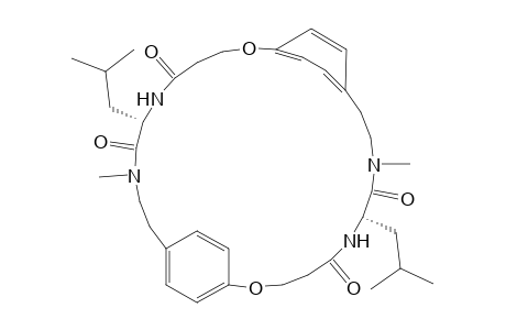 2,16-Dioxa-6,9,20,23-tetraazatricyclo[24.2.2.2(12,15)]dotriaconta-12,14,26,28,29,31-hexaene-5,8,19,22-tetrone, 9,23-dimethyl-7,21-bis(2-methylpropyl)-, [7S-(7R*,21R*)]-