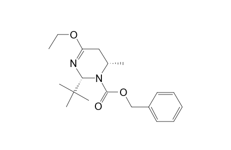 Benzyl rac-(2R,6S)-2-(t-butyl)-6-methyl-4-ethoxy-5,6-dihydro-2H-pyrimidine-1-carboxylate