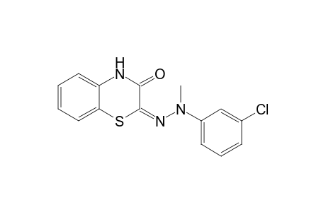 Ethyl 3-oxo-2-[N(2)-methyl-N(2)-(3'-chlorophenyl0hydrazonato]-2,3-dihydrobenzothiazine-2-carboxylate