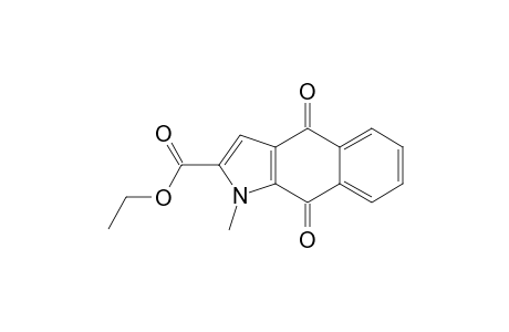 1-Methyl-4,9-dioxo-2-benzo[f]indolecarboxylic acid ethyl ester