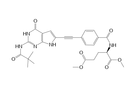 Dimethyl N-{4-[2-(2-pivaloylamino-4(3H)-oxo-7H-pyrrolo[2,3-d]pyrimidine-6yl]ethynyl}-L-glutamate