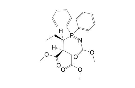 (2S*,1'R*)-Dimethyl 2-[1-[diphenyl(N-methoxycarbonyl)phosphoranyl]propyl]butanedioate