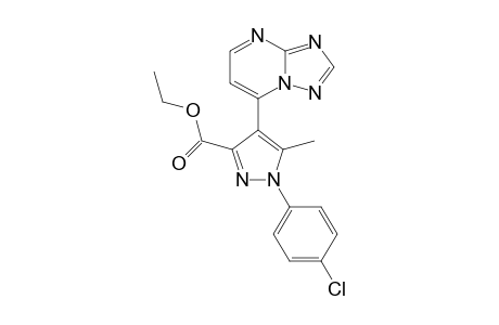 Ethyl 4-([1,2,4]triazolo[1,5-a]pyrimidin-7-yl)-1-(4-chlorophenyl)-5-methyl-1H-pyrazole-3-carboxylate