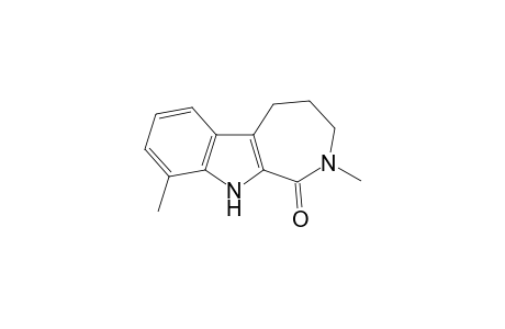 2,9-Dimethyl-3,4,5,10-tetrahydro-2H-azepinol[3,4-b]indol-1-one
