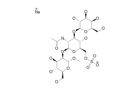 METHYL-O-(BETA-D-GALACTOPYRANOSYL)-(1->3)-O-(2-ACETAMIDO-2-DEOXY-6-O-SULFO-BETA-D-GLUCOPYRANOSYL-SODIUM-SALT)-(1->2)-ALPHA-D-MANNOPYRANOSIDE