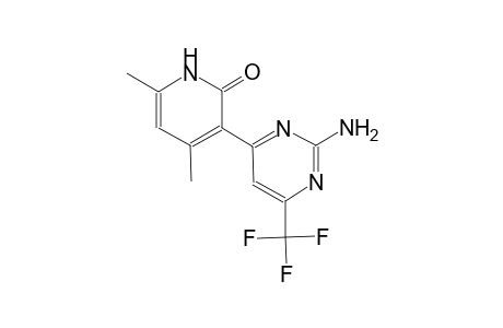 2(1H)-pyridinone, 3-[2-amino-6-(trifluoromethyl)-4-pyrimidinyl]-4,6-dimethyl-