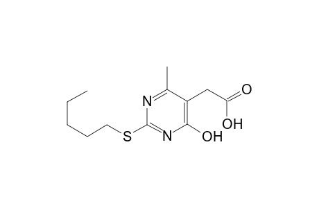 Acetic acid, (4-hydroxy-6-methyl-2-pentylsulfanylpyrimidin-5-yl)-