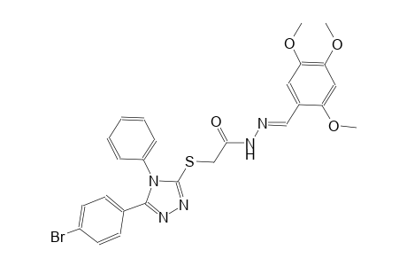 2-{[5-(4-bromophenyl)-4-phenyl-4H-1,2,4-triazol-3-yl]sulfanyl}-N'-[(E)-(2,4,5-trimethoxyphenyl)methylidene]acetohydrazide