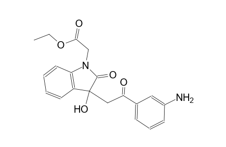 1H-indole-1-acetic acid, 3-[2-(3-aminophenyl)-2-oxoethyl]-2,3-dihydro-3-hydroxy-2-oxo-, ethyl ester