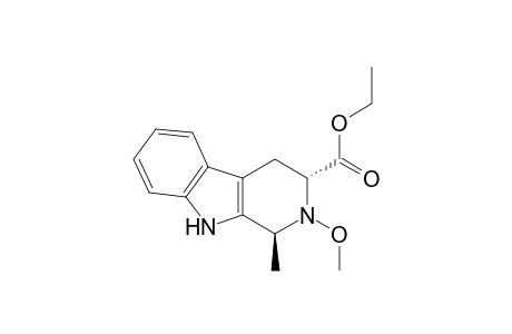 1H-Pyrido[3,4-b]indole-3-carboxylic acid, 2,3,4,9-tetrahydro-2-methoxy-1-methyl-, ethyl ester, trans-