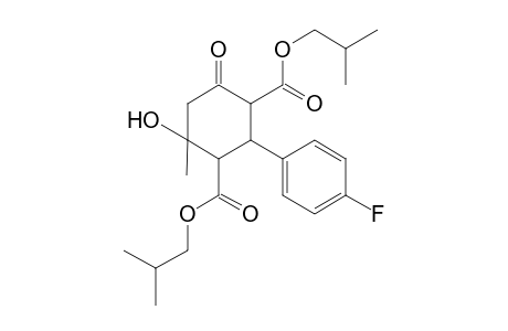 2-(4-fluorophenyl)-4-hydroxy-4-methyl-6-oxocyclohexane-1,3-dicarboxylic acid bis(2-methylpropyl) ester
