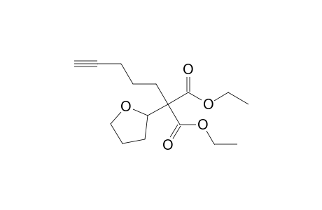 2-(2-oxolanyl)-2-pent-4-ynylpropanedioic acid diethyl ester