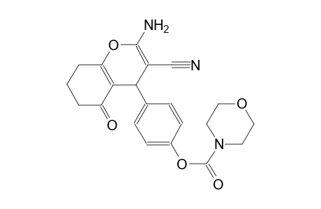 4-(2-amino-3-cyano-5-oxo-5,6,7,8-tetrahydro-4H-chromen-4-yl)phenyl 4-morpholinecarboxylate