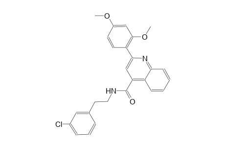 N-[2-(3-chlorophenyl)ethyl]-2-(2,4-dimethoxyphenyl)-4-quinolinecarboxamide