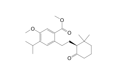 Benzoic acid, 2-[2-(2,2-dimethyl-6-oxocyclohexyl)ethyl]-5-methoxy-4-(1-methylethyl)-, methyl ester, (S)-