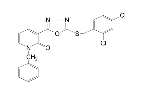 1-BENZYL-3-{5-[(2,4-DICHLOROBENZYL)THIO]-1,3,4-OXADIAZOL-2-YL}-2(1H)-PYRIDONE