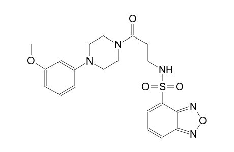 2,1,3-benzoxadiazole-4-sulfonamide, N-[3-[4-(3-methoxyphenyl)-1-piperazinyl]-3-oxopropyl]-