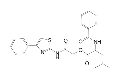 2-oxo-2-[(4-phenyl-1,3-thiazol-2-yl)amino]ethyl 2-(benzoylamino)-4-methylpentanoate