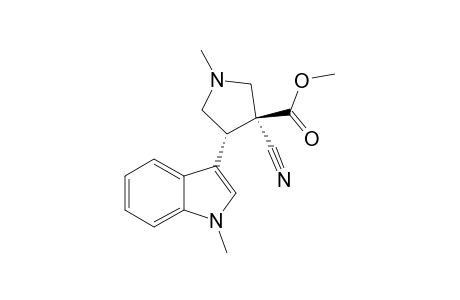 (+/-)-METHYL-(3R,4R)-3-CYANO-1-METHYL-4-(1-METHYL-1H-INDOL-3-YL)-PYRROLIDINE-3-CARBOXYLATE