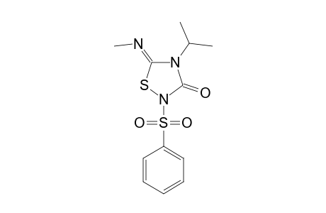 4-ISOPROPYL-5-METHYLIMINO-2-(PHENYLSULFONYL)-1,2,4-THIADIAZOLIDINE-3-ONE