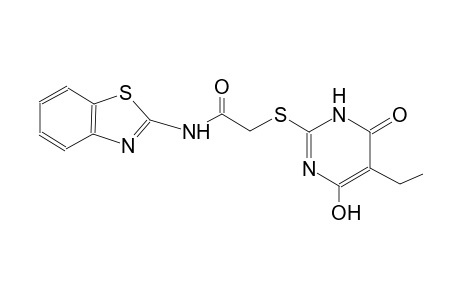 N-(1,3-benzothiazol-2-yl)-2-[(5-ethyl-4-hydroxy-6-oxo-1,6-dihydro-2-pyrimidinyl)sulfanyl]acetamide