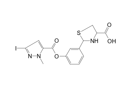 2-(3-{[(3-iodo-1-methyl-1H-pyrazol-5-yl)carbonyl]oxy}phenyl)-1,3-thiazolidine-4-carboxylic acid