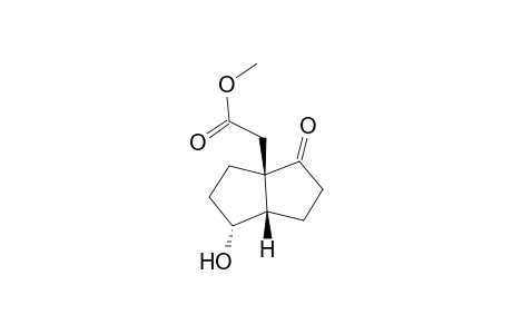 6-(Hydroxy)-1-[(methoxycarbonyl)methyl]bicyclo[3.3.0]octan-2-one