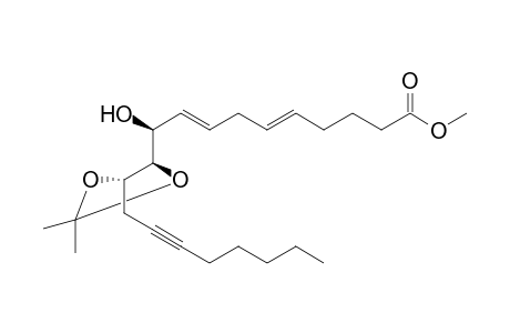 Methyl 10(S)-hydroxy-11(R),12(S)-(isopropylidenedioxy)eicosa-5,8-die-14-ynoate