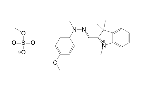 3H-Indolium, 2-[[(4-methoxyphenyl)methylhydrazono]methyl]-1,3,3-trimethyl-, methyl sulfate
