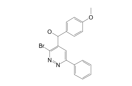3-BROMO-4-(1-HYDROXY-PARA-METHOXYPHENYLMETHYL)-6-PHENYLPYRIDAZINE