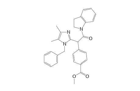 Methyl 4-(1-(1-benzyl-4,5-dimethyl-1H-imidazol-2-yl)-2-(indolin-1-yl)-2-oxoethyl)benzoate