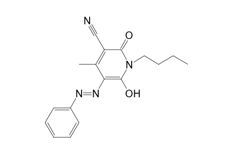 1-Butyl-3-cyano-6-hydroxy-4-methyl-5-phenylazo-1-propyl-2-pyridone